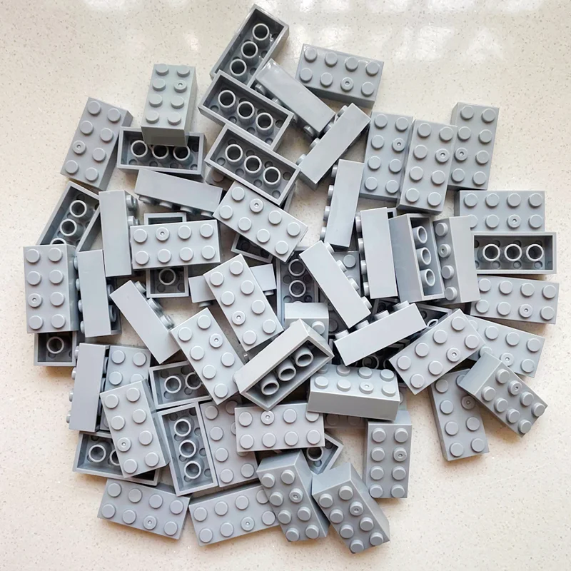 Classic Bulk Solid Color Bricks3001 2x4 Building Blocks 150pcs Grey Orange Pieces Compatible with lego All Major Brick Brands