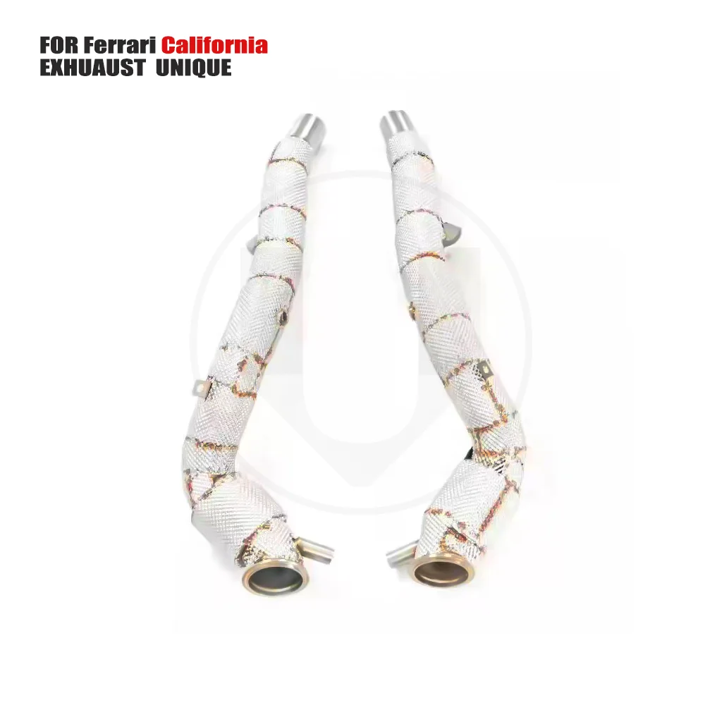 UNIQUE Stainless Steel Exhaust System High Flow Performance Downpipe for Ferrari California  Car Accessories