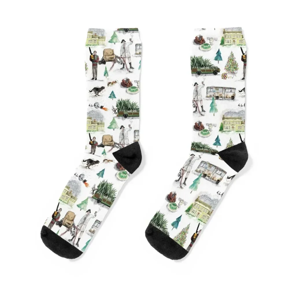 Lampoons Christmas Socks Antiskid soccer tennis compression Socks Men Women's