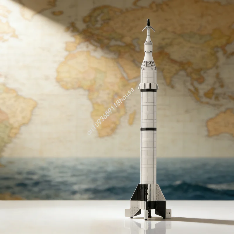 

859 деталей MOC: Модель космического спутника Juno I Rocket Explorer 1, конструктор, рождественский подарок, развивающий конструктор из кирпичиков