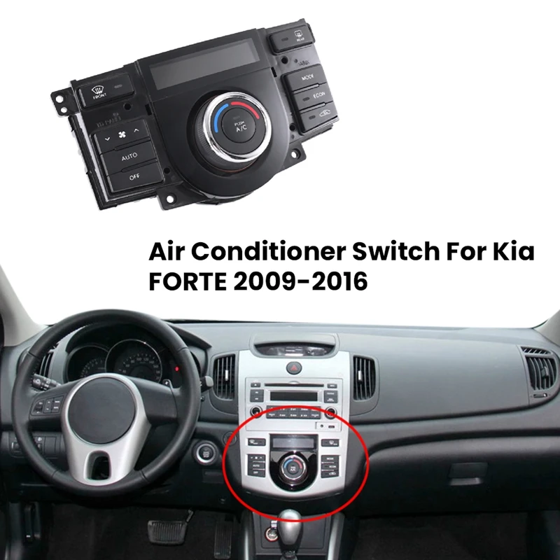 

97250-1X201 Car Air Conditioner Control Panel Air Conditioner Switch AC Knob Button Accessories Parts For Kia FORTE 2009-2016