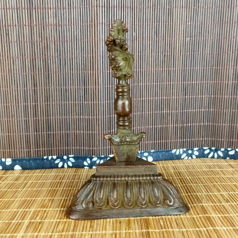 Antique Imitation Bronze Puba Vajra Pestle Puba Vajra Prong Tantric Cultural Item Office Set for Study Room