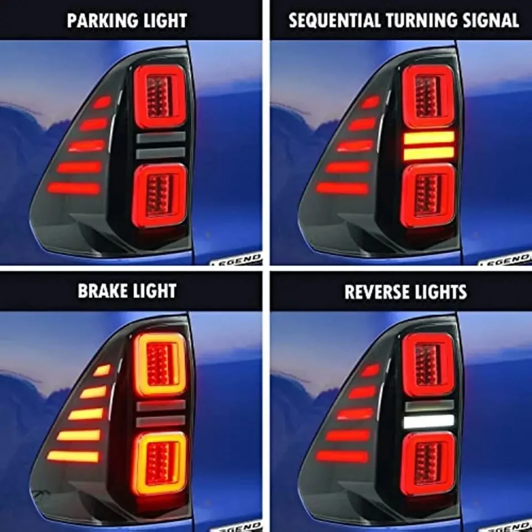 LED Tail Lights for Toyota Hilux VIGO REVO CONQUEST 2015 2016 2017 2018 2019 2020 2021 2022 2023 Sequential Turning Signal