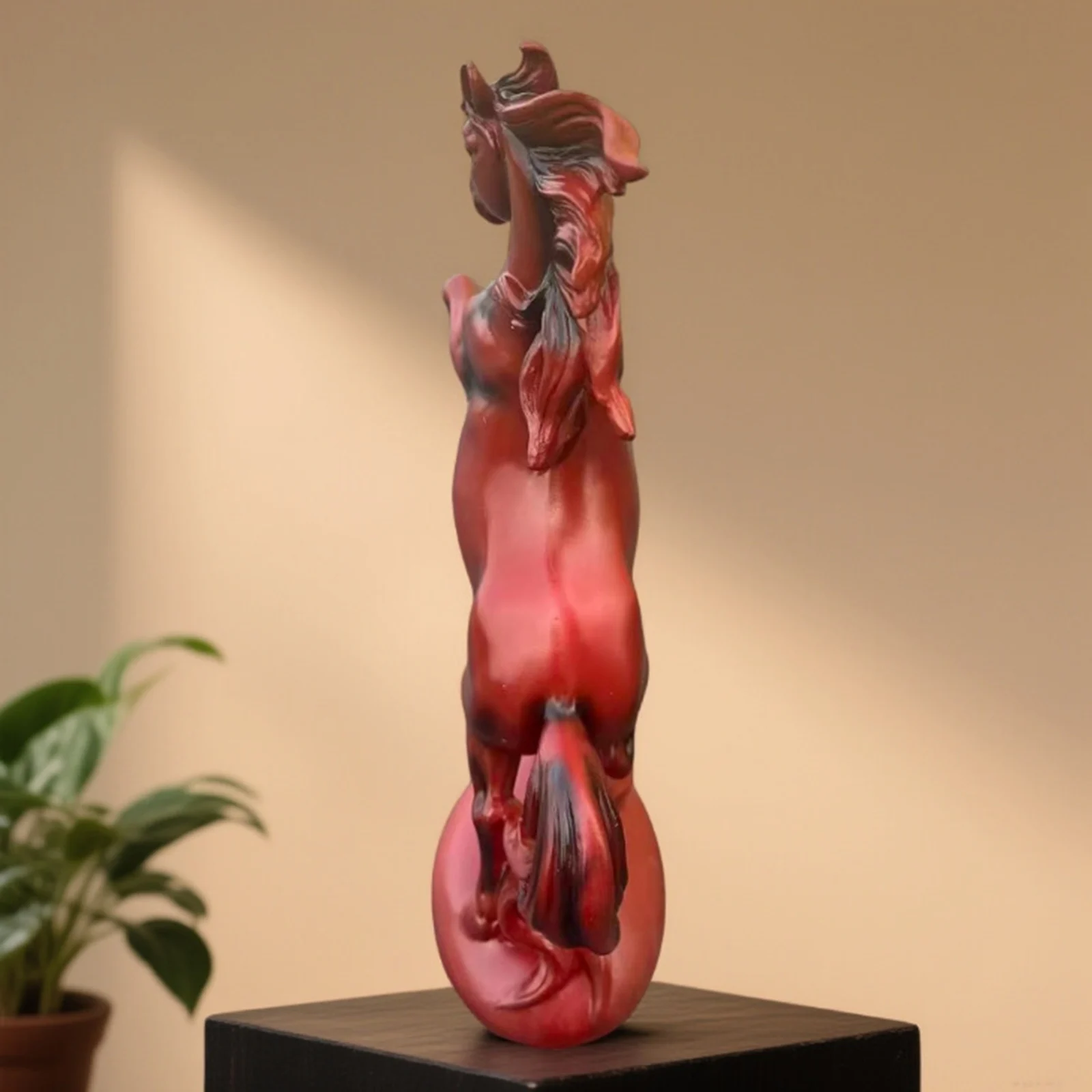 

2026 Resin Horse Statue Animal Home Office Decor Handcrafted Living Room Wine Cabinet Display Ornament Success Symbol Gift
