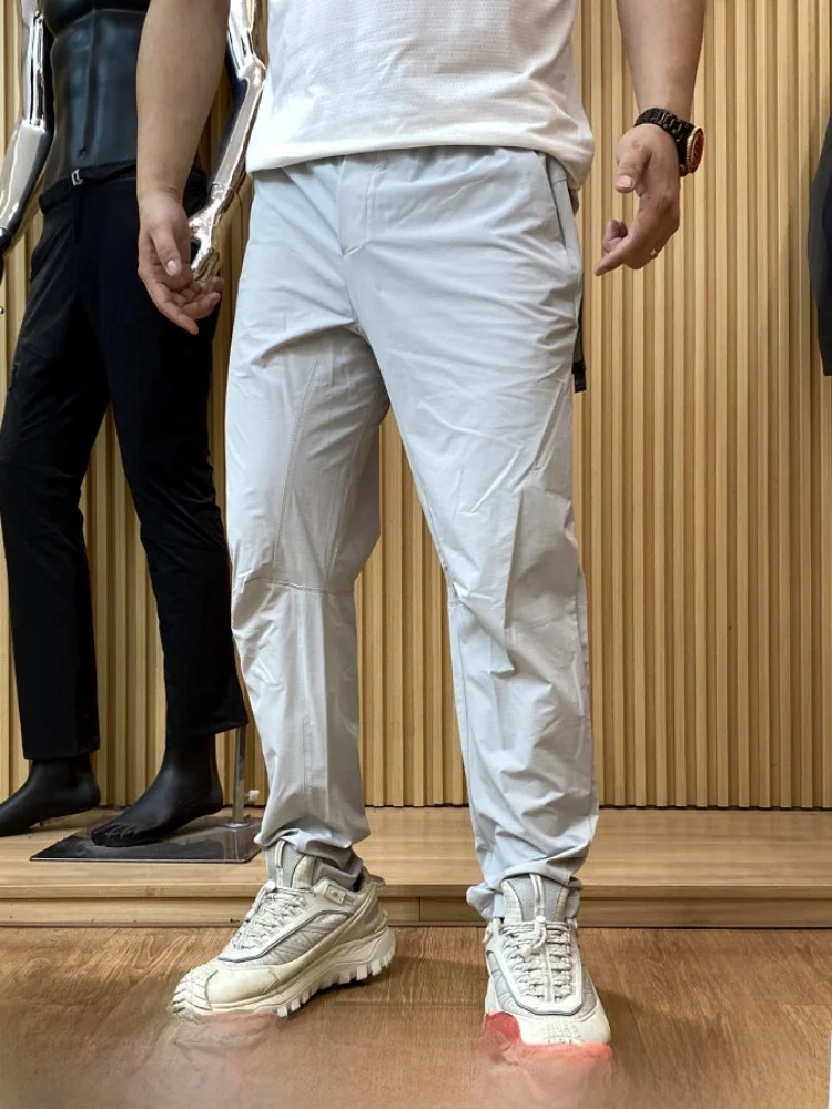Function Series 3D Stereo Cutting Men's Lightweight Breathable Sport Casual Pants Spring Summer Straight Leg Elastic Waist