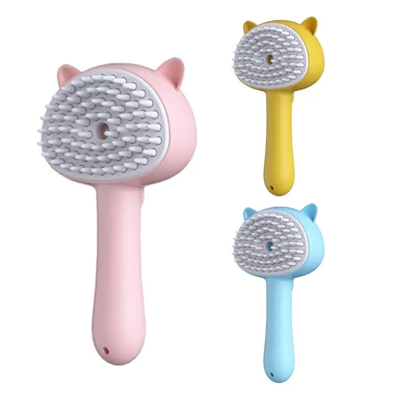 Steam Brush for Cats Rechargeable Handheld Electric Grooming Steam Brush Massage Brush with Ergonomic Handle 150mAh Battery