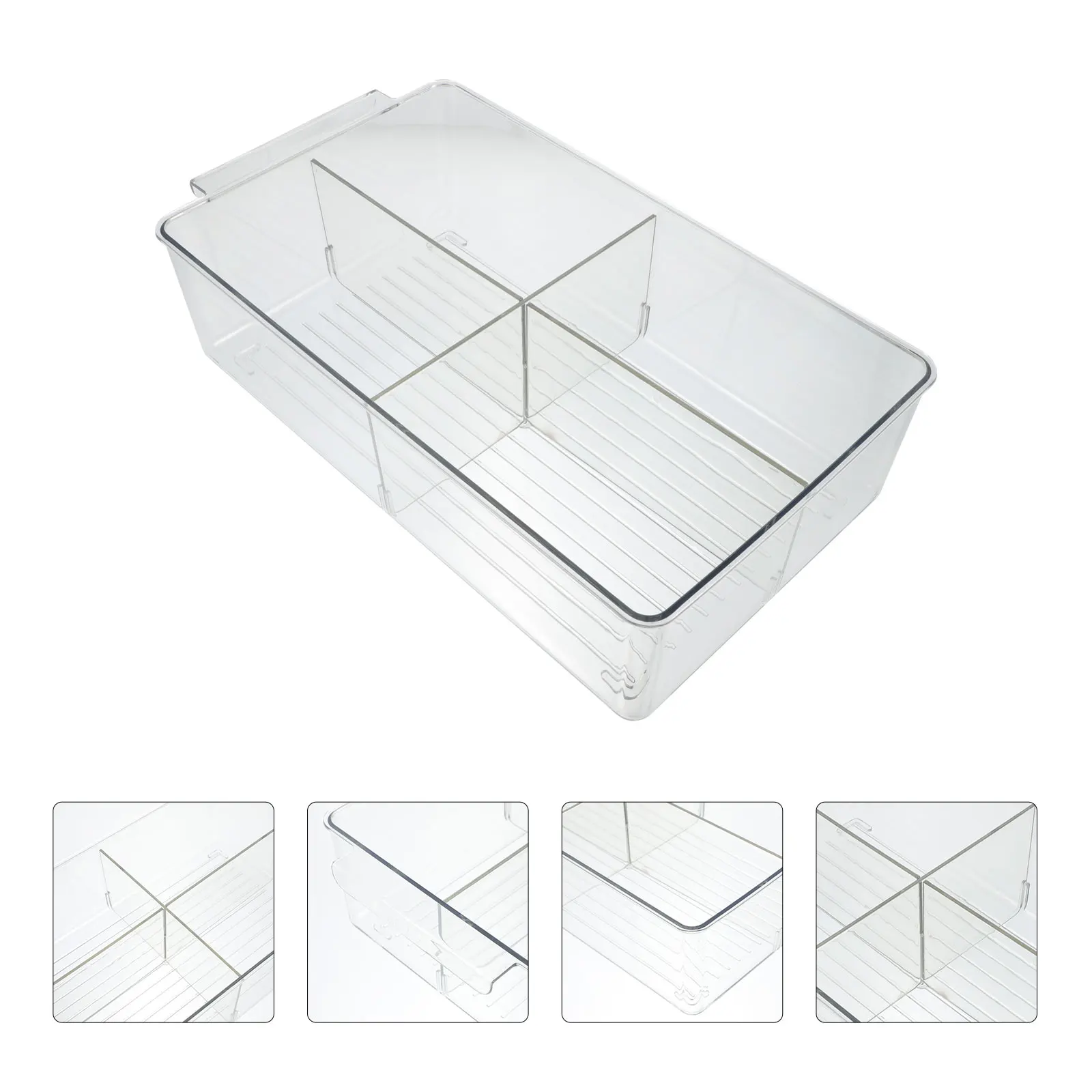 

Food Storage Box Refrigerator Freshness Keeper Transparent Container Compartment Design Snacks Fruits Picnic Reusable Bpa