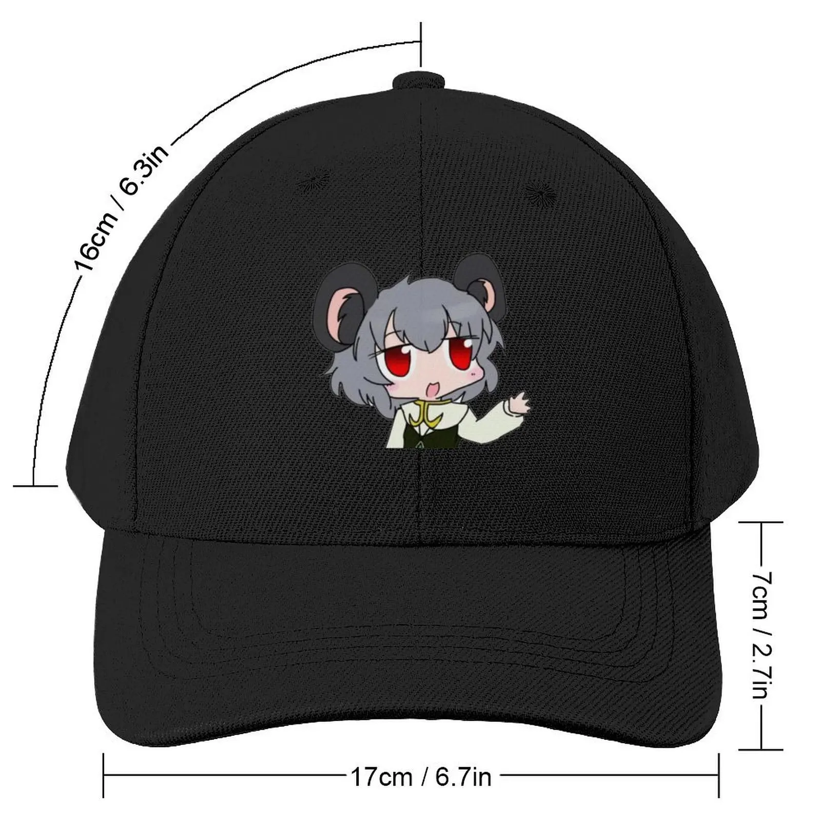 Nazrin Nyn | Touhou Nazrin | Funny mouse girl Baseball Cap party Hat New In The Hat Mountaineering Men Women's