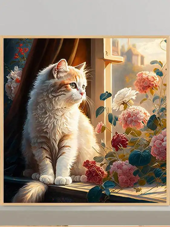 

Новый набор для вышивания крестиком MonaLisa 2026: «Счастливое окно» (малый размер), хлопковая ткань, для гостиной