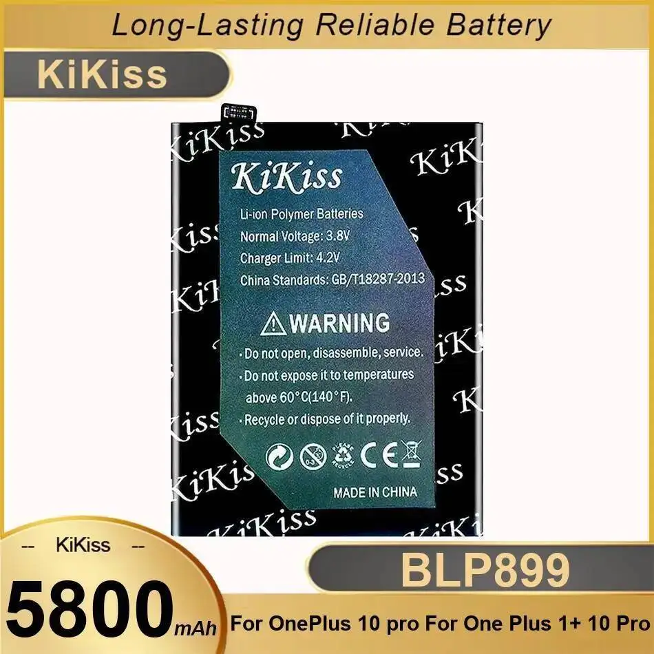 

Прочный аккумулятор емкостью 5800 мАч для мобильного телефона Oneplus 10 Pro BLP899