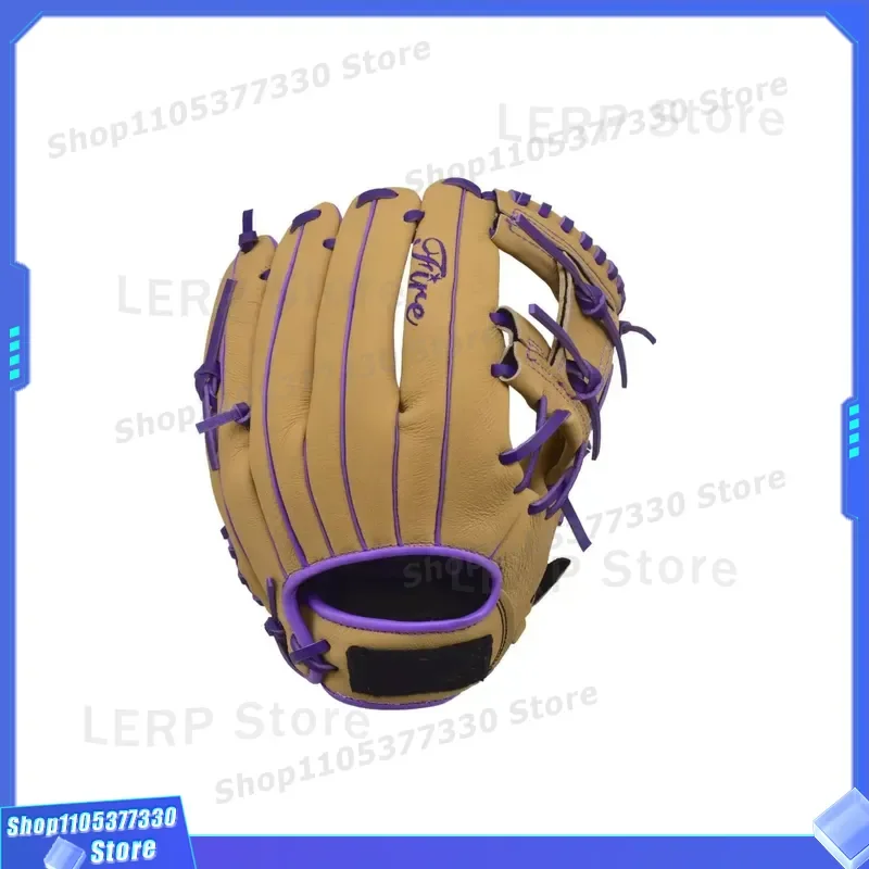 Youth Baseball Glove Full Pigskin Leather Softball Mitt for Kids Junior Player Practice Game Right Left Hand Throw Durable