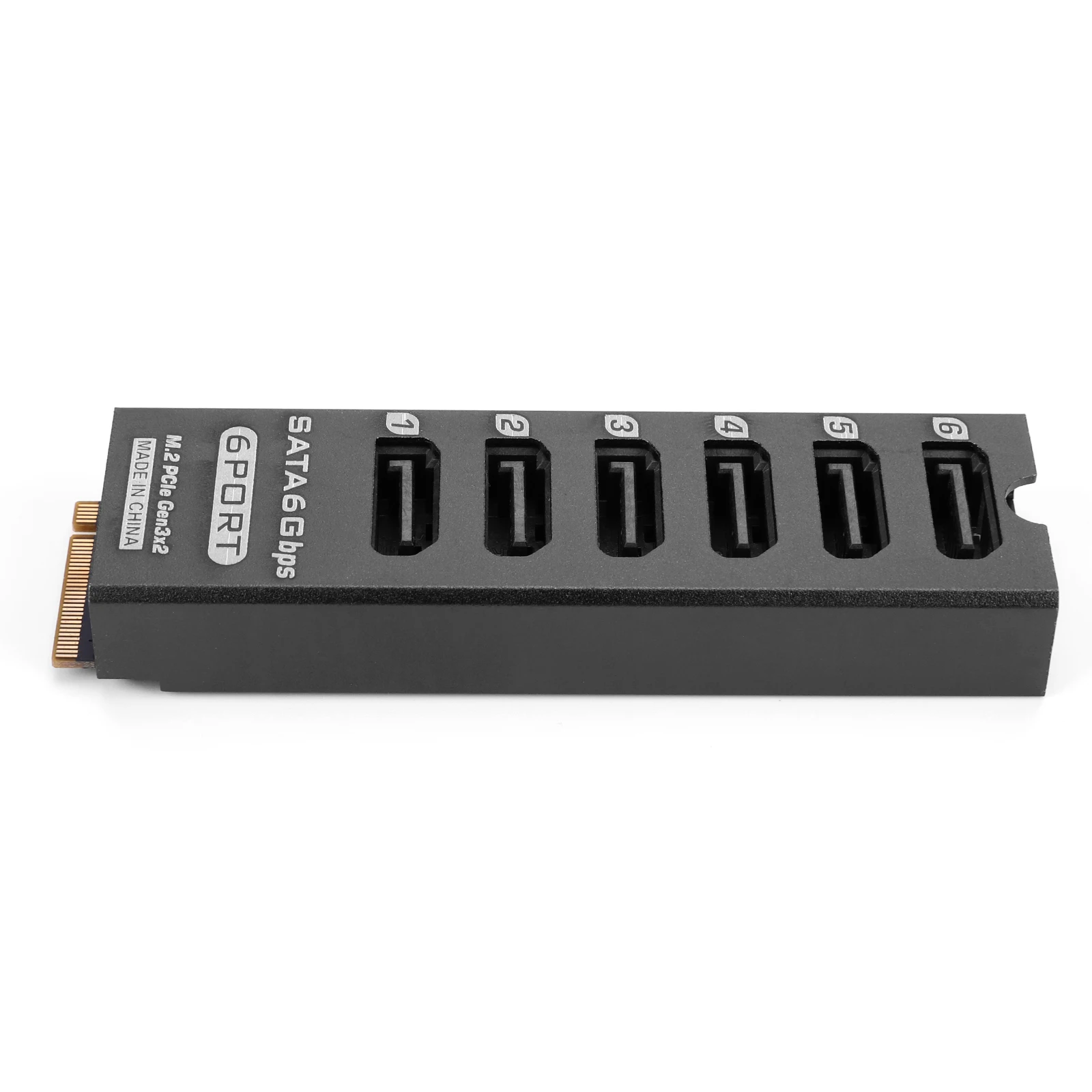 PCIe 3.0 to SATA 6Gbps 6-Port NAS Expansion Card ASM1166 HDD SSD Controller PM Support Aluminum Alloy Storage Adapter