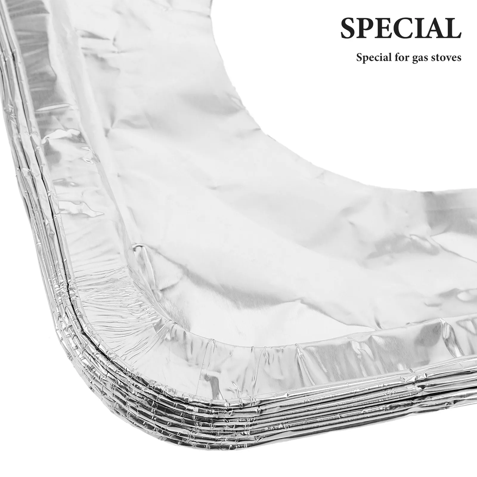 10Pcs Heavy Duty Disposable Aluminum Foil Gas Stove Burner Covers Oil Resistant Gas Range Protector Drip Pans Stove Top Cover - view 6