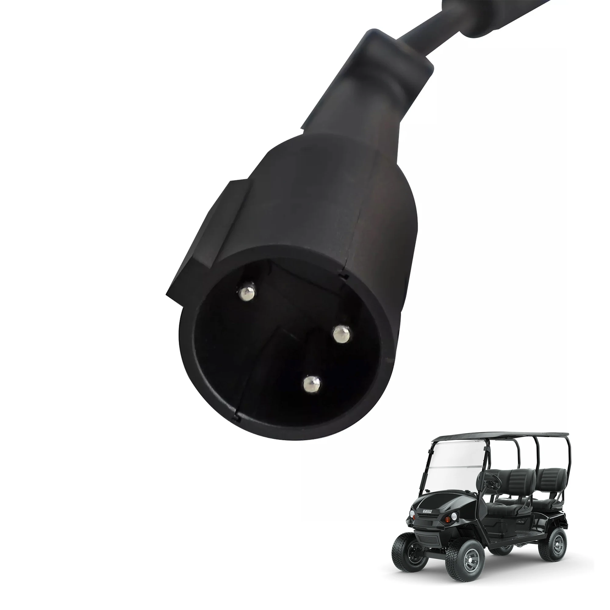 شاحن بطارية عربة جولف 48 فولت 15 أمبير مع قابس دائري 3 دبابيس لبطارية حمض الرصاص Club Car DS Precedent 1995-UP