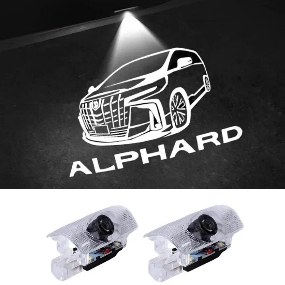 For Toyota Alphard Car Styling Toyota Shadow Light LED Door Atmosphere Lamp White Alphard Ghost Door Light Carpet Courtesy Light