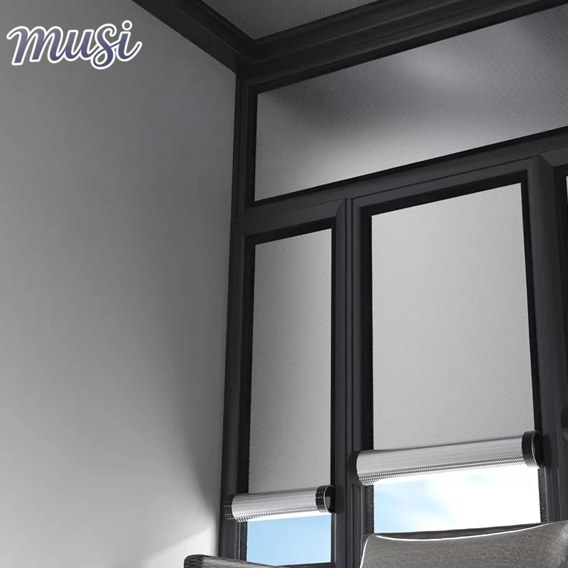 

Roll Up Reflective Window Shade Blackout Curtain for Sunroom Home Thermal Insulation UV Sun Block Heat Reduction Window Cover