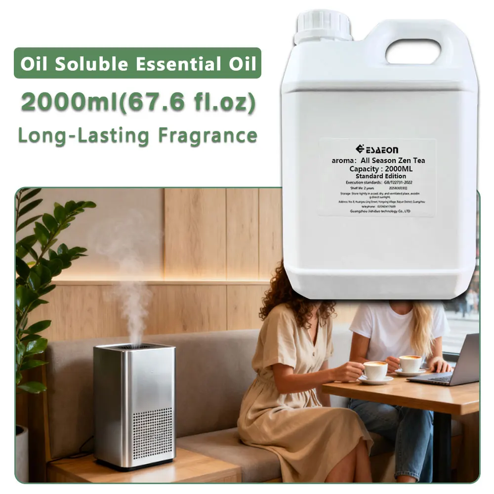 ESAEON Essential Oils - For All Waterless Aromatherapy Machines, Hotel Aroma Machine Oil, All Season Zen Tea 2000ML (67.6 fl.oz)