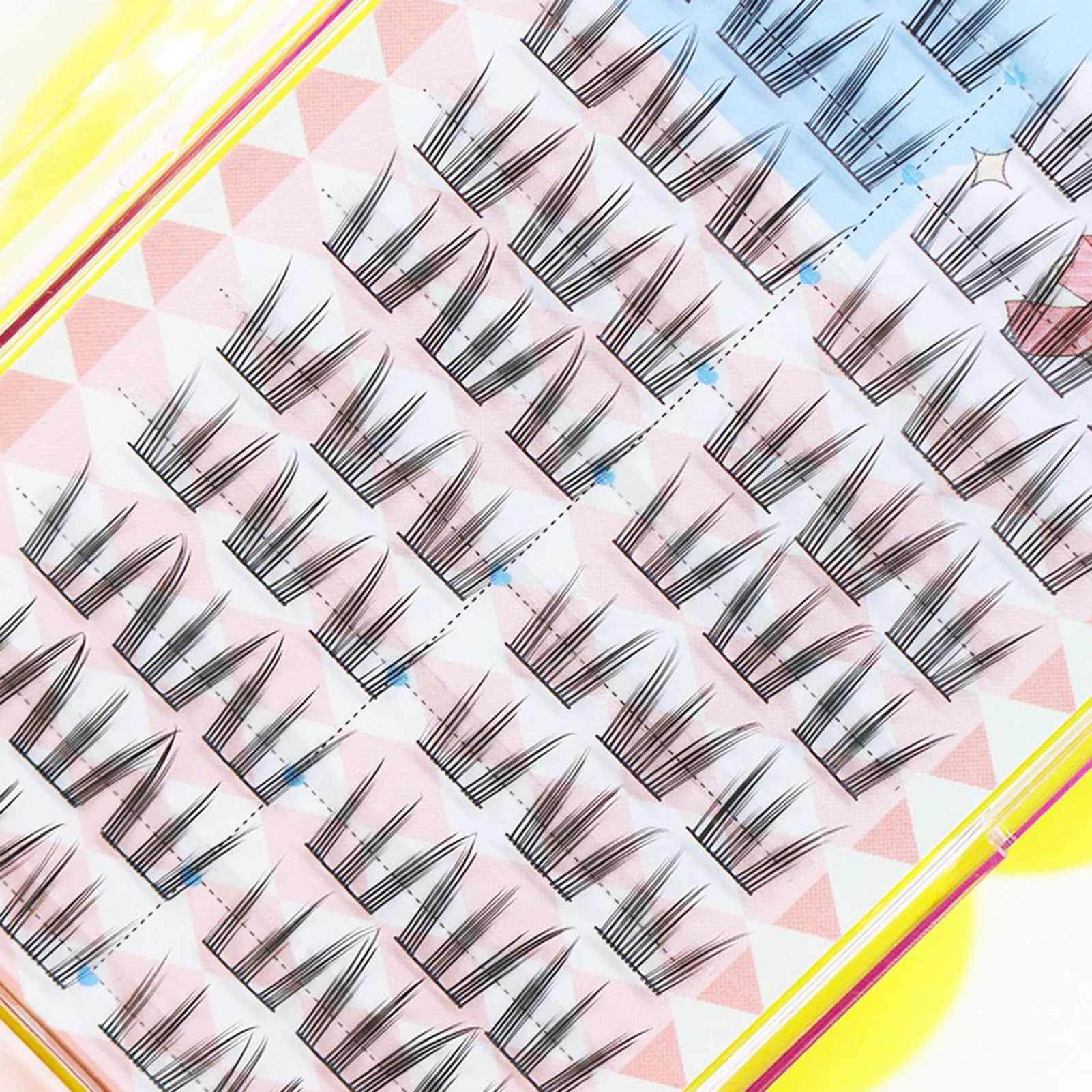 Manga lashes Grafting mink Eyelashes extenstions tapered Super Thin Band false eyelashes individual Soft Volume Lashes makeup