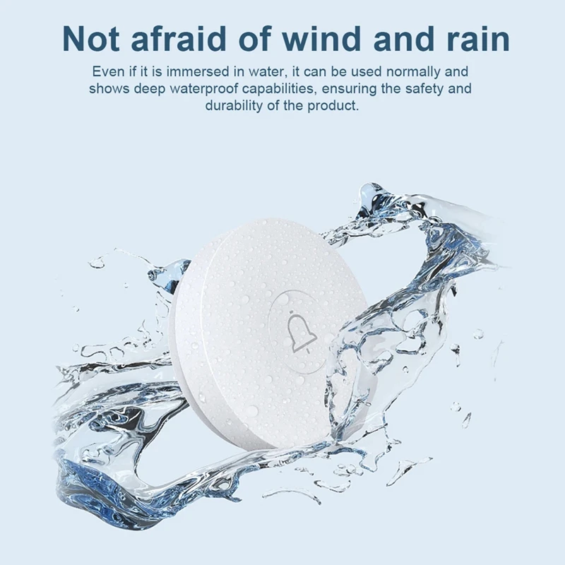 Sonnette de porte intelligente sans fil étanche, sonnette de porte de bienvenue à la maison, auto-62, 38 sonneries, télécommande à 150m, nouveau
