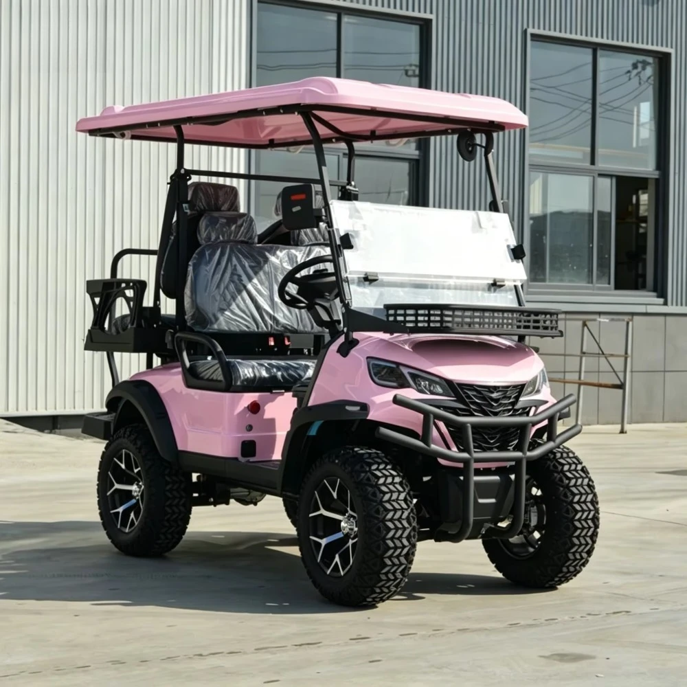 

4 Seater Custom Color Electric Hunting Golf Cart, 5KW Powerful Motor Golf Buggy, Utility Shuttle Vehicle for Resort