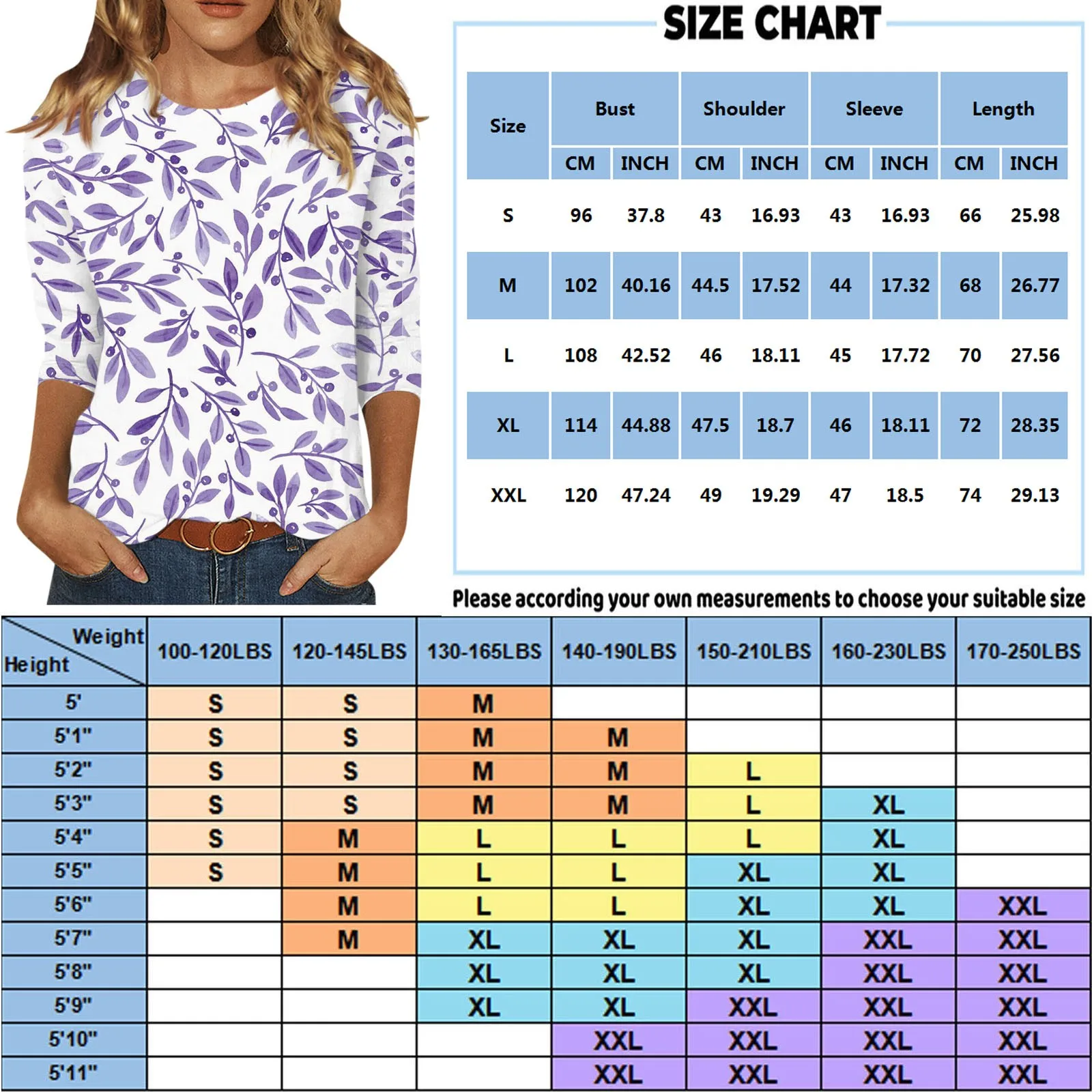 بلوزة نسائية مطبوعة نباتية ، قمصان نسائية ، رقبة مستديرة ، أكمام ، موضة فريدة ، ملابس صيفية ، Y2K ، مقاس كبير