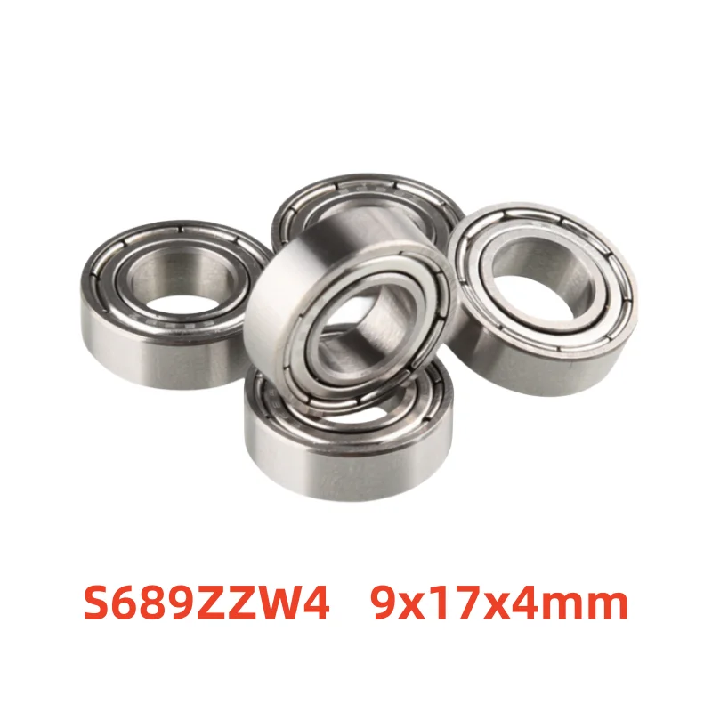 50pcs stainless steel bearing S689ZZW4 9x17x4mm deep groove ball bearings S689ZZ 9*17*4 mm ABEC-5