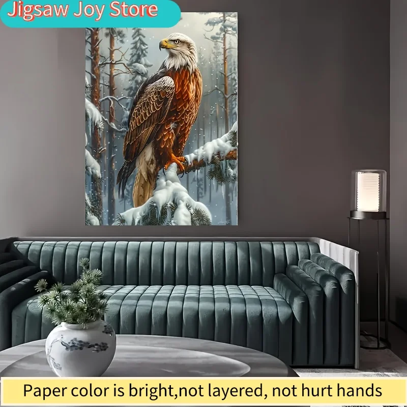 

1000pcs Large Eagle Jigsaw Puzzle | Boxed Puzzle for Adults, Family Fun, Home Decor, Brain Teaser Gift, Size 50*70Cm/19.7*27In