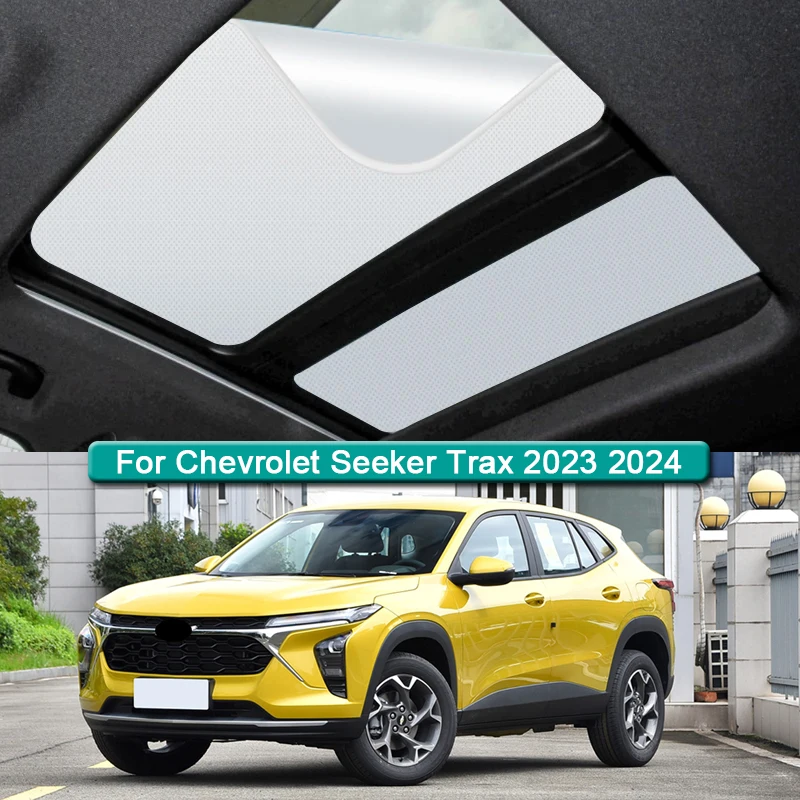 Car Roof Sunshade For Chevrolet Seeker Trax 2023 2024 Electrostatic Adsorption Sunroof Sunshade Skylight Blind Shading Sticker