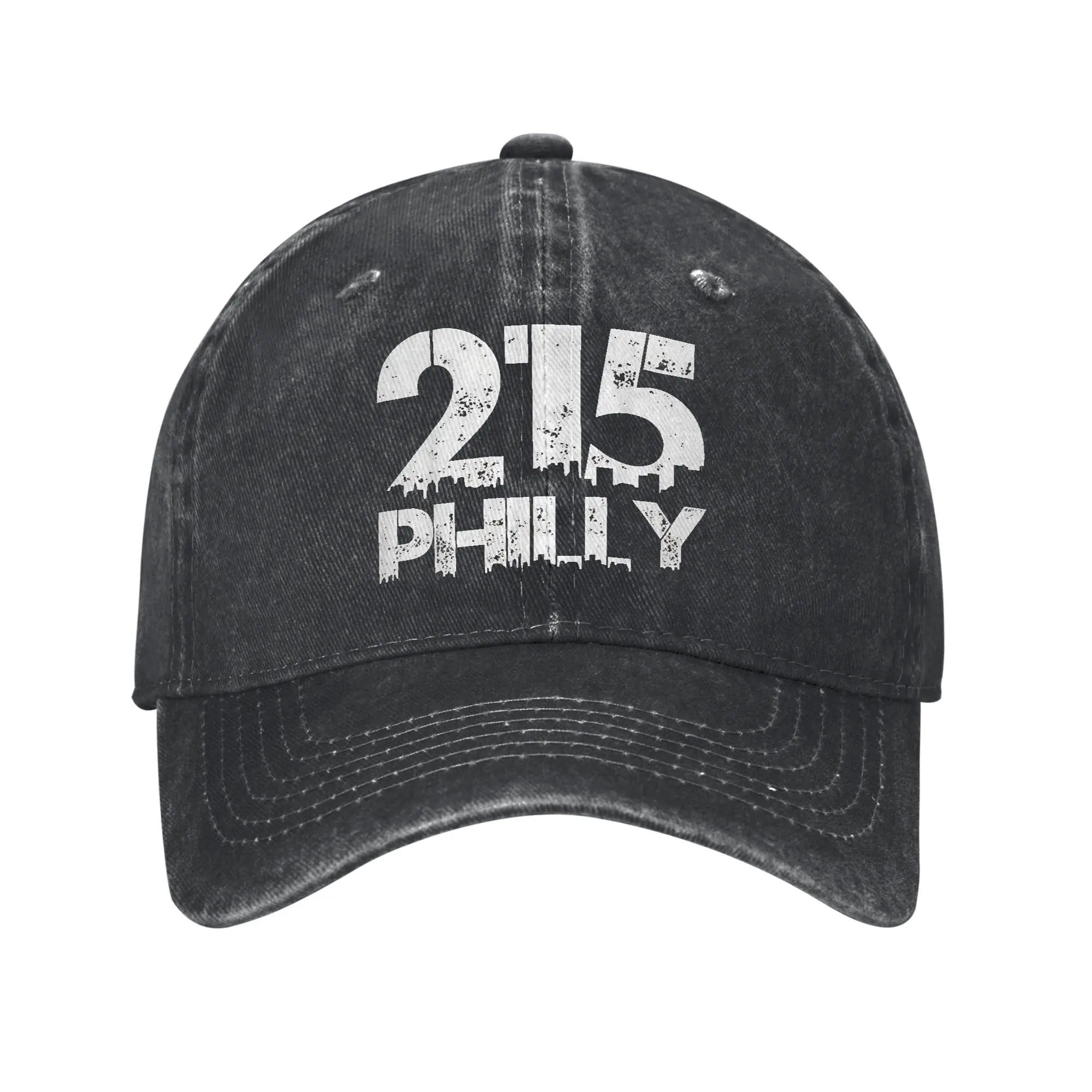 Philadelphia Philly 215 Area Code Distressed Gritty Washed Baseball Cap  Fitted Retro Sun Trucker Hat Camping Baseball Caps