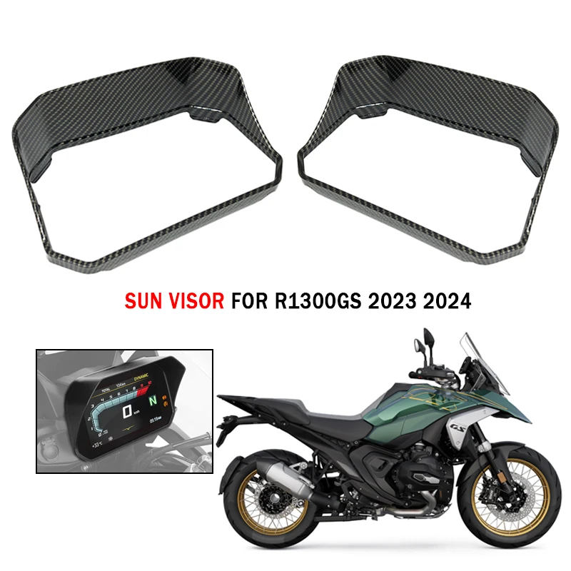 

For BMW R1300GS R 1300GS R1300 GS R 1300 GS 2023 2024 Carbon Look Sun Visor Instrument Hat Cover Protection Parts