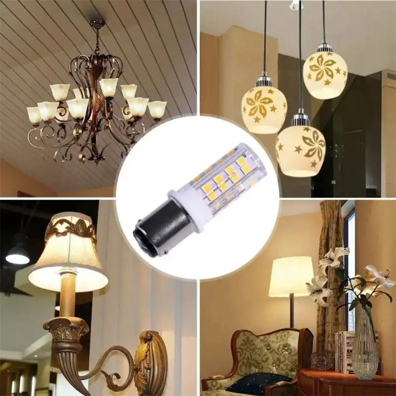 Ba15d LED 전구, 3.5W, 50W 램프, 따뜻한 조명, 3000K 백색광, 6000K 이중 접촉 총검 베이스 나사 조명, 220V