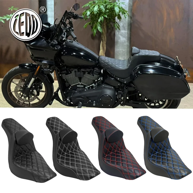 Fits Harley Softail DS Road Glide ST Street Glide Touring Modified Integrated Two-up Seat Cushion Thickened Bike Seat 18-24