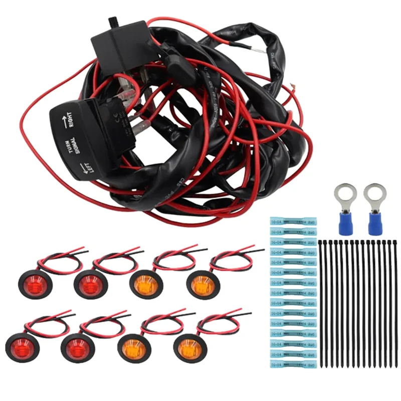 

Highly Recommended Motorcycle Universal Rocker Switch Turn Signal Kit Horn Flasher Relay Kit For SXS UTV ATV Dirt Bike Polaris K