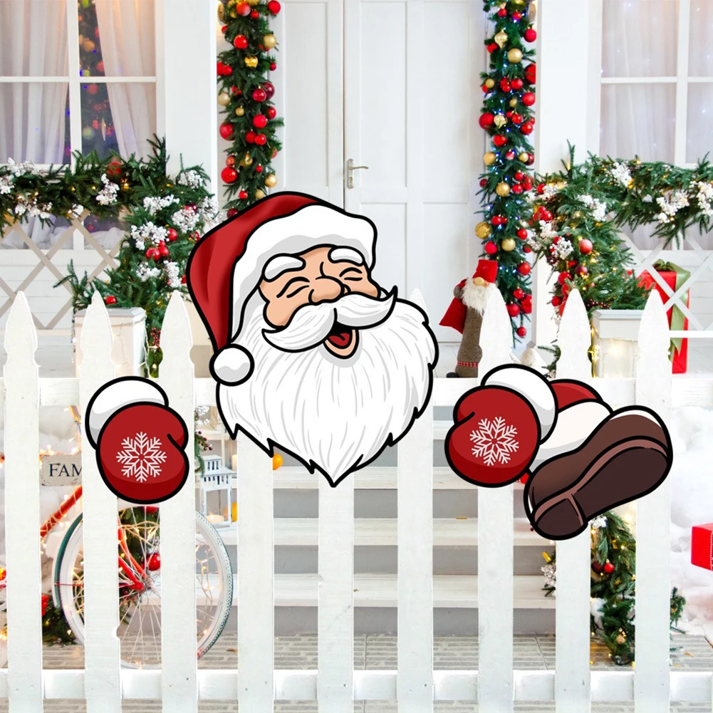 Christmas Season Outdoor Xmas Decor Santa Reindeer Snowman Decor Home Decor Weather-resistant Colorful Patterns