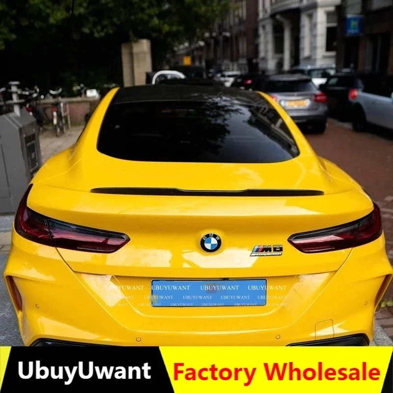 For BMW 8 Series G14 G15 G16 840i 2020 Carbon Rubber Spoiler Tail Trunk Boot Wing Decoration Car Styling