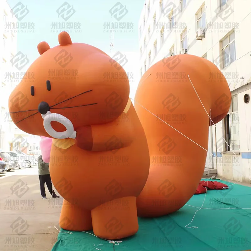 Inflatable bubble-blowing squirrels with blowers, animal-based air models, outdoor activity decoration props