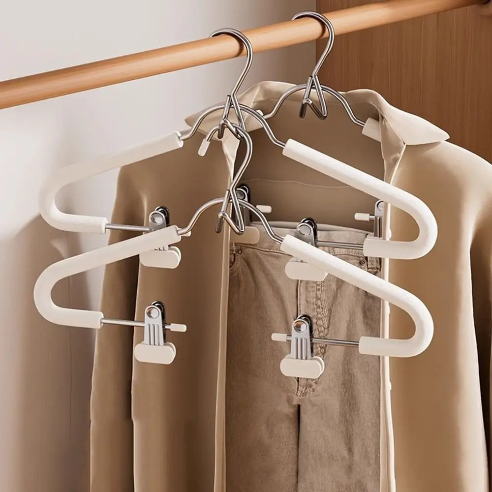 

5Pcs Stackable Sponge Underwear Drying Rack Anti-slip No Trace Non-Marking Hanger with Clips Space Saving Pants Rack Dormitory