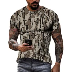 Summer New Camo Men's and Women's T-shirts Fashion Casual Clothing 3D Printed Hip-hop Personality O-collar Short-sleeved Shirt