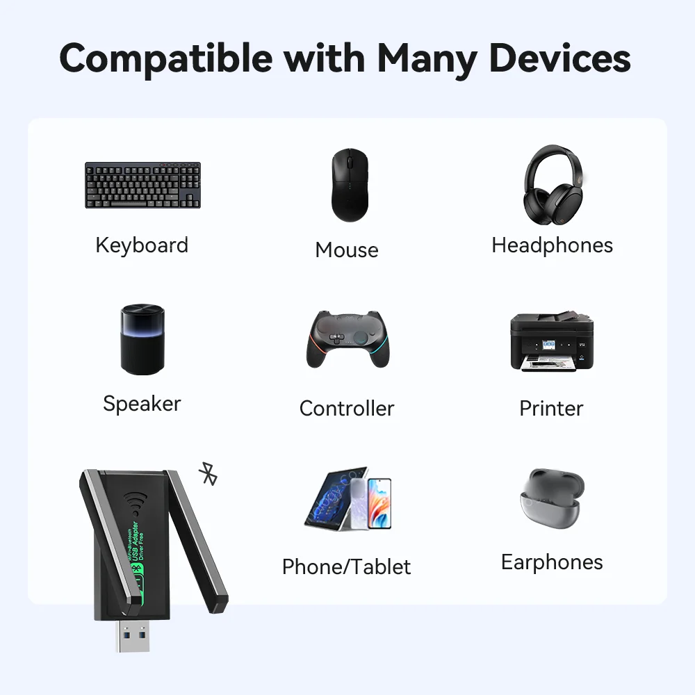 Адаптер WIFI 6, сетевая карта AX900, 2,4G и 5 ГГц, двухдиапазонный прием сигнала, USB-ключ для драйвера ноутбука, бесплатный беспроводной Wlan-приемник