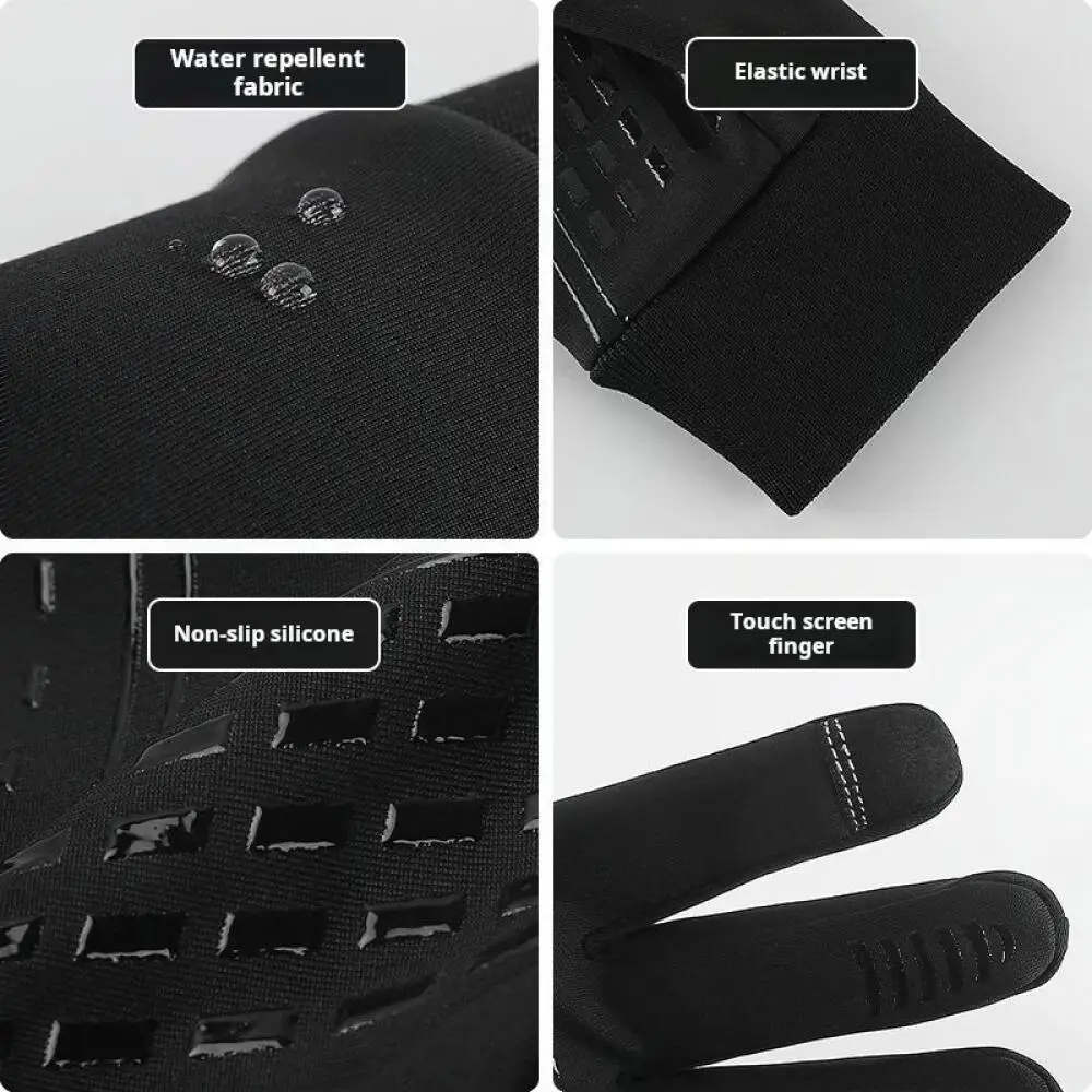 الخريف الشتاء الرجال قفازات نسائية شاشة تعمل باللمس مقاوم للماء يندبروف قفازات الرياضة في الهواء الطلق الدافئة الحرارية الصوف تشغيل قفازات التزلج #4