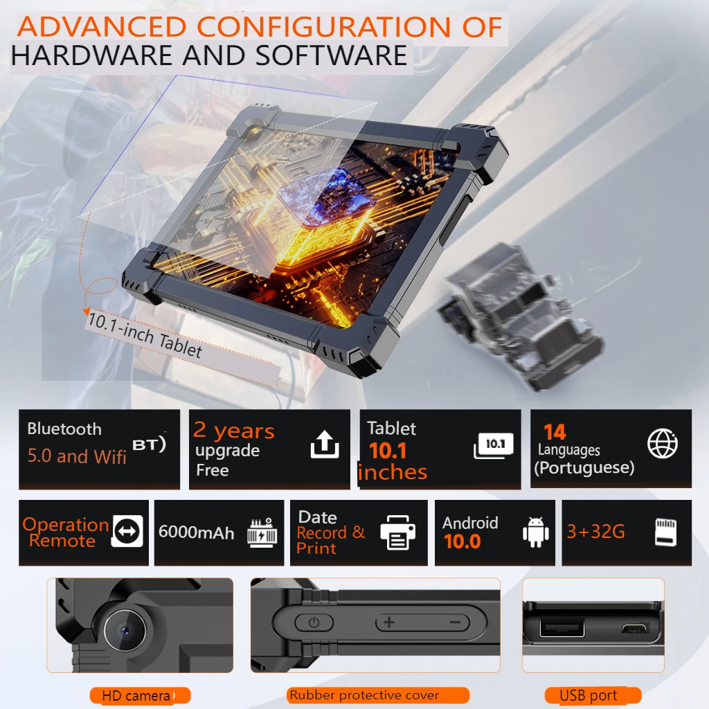2025 Diesel Heavy Duty Truck Scanner 24V 12V Ancel X7 HD ECU Coding All System Oil Reset Bi-directional Control Diagnostic Tools