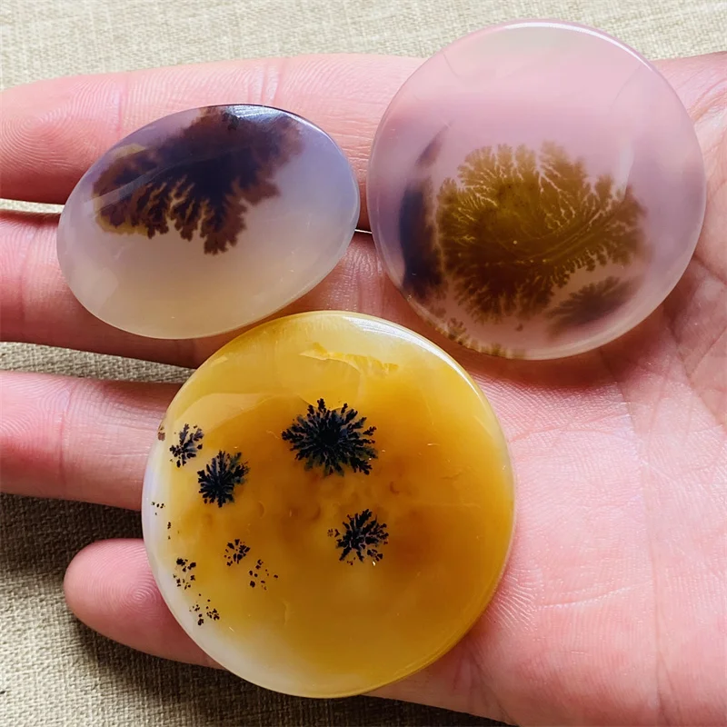 Natural Madagascar Marine Chalcedony Moss Agate Necklace DIY Energy Crystal Healing Free Shipping