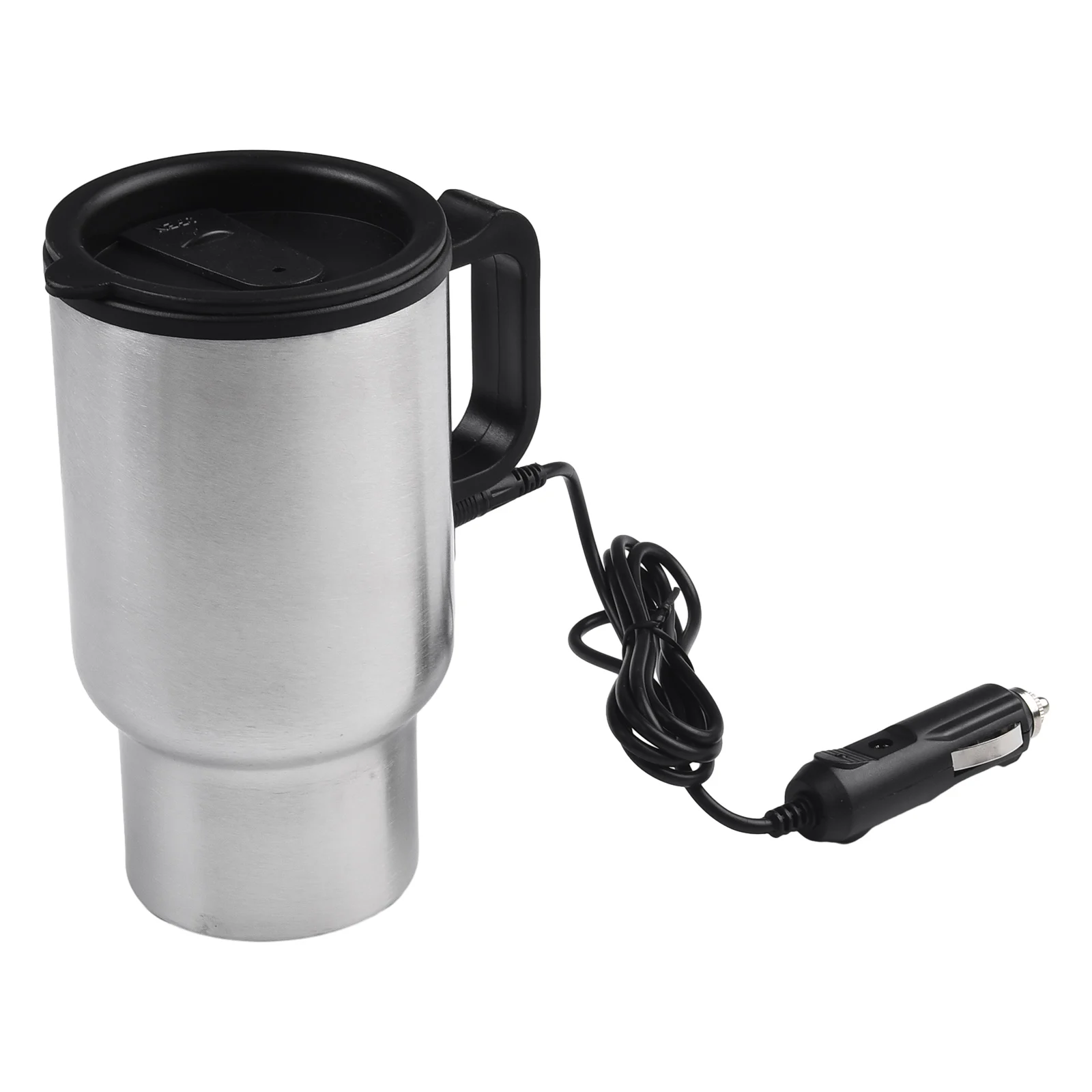 Car Electric Water Heater Mug 450ml Stainless Steel Heat Insulation Mugs Heated Kettle Cups Outdoor Travel Camping Water Cup