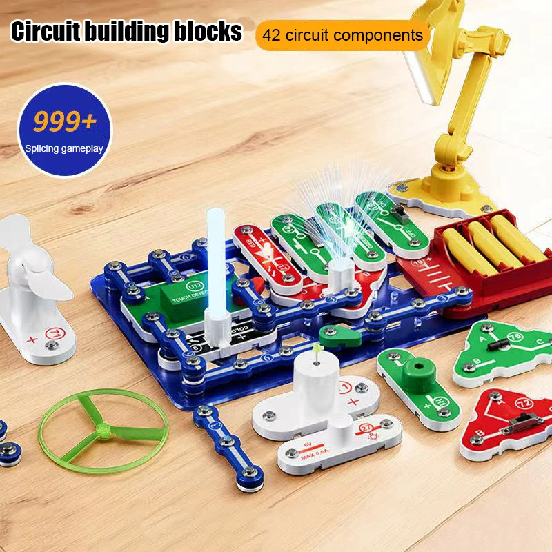 مجموعة تجارب العلوم الجذعية للأطفال - دائرة الفيزياء الإلكترونية للأولاد بعمر 8 سنوات هدية عيد ميلاد ألعاب تعليمية لبنات البناء #6