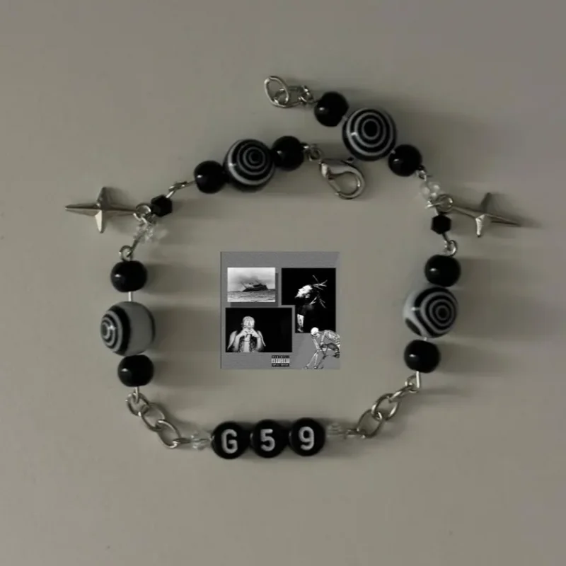 GREYDAY2024 - suicide boys themed charm bracelet -scrim-Ruby- g59-jewelry-charm bracelet-ftp-merch-duo bracelets-emo-goth