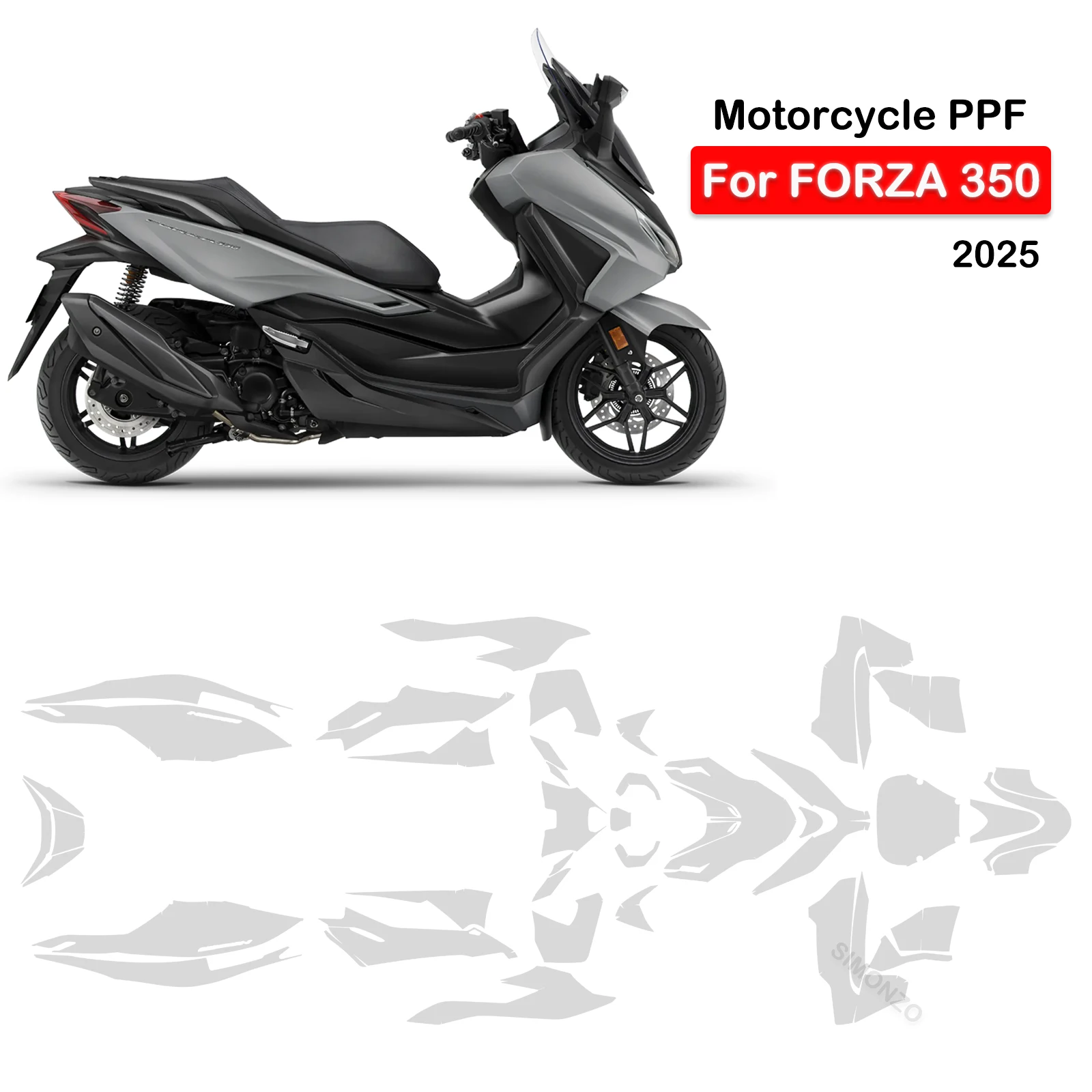 

2025 PPF For Honda Forza 350 Paint Protection Film Fits Forza 350 TPU Motorcycle Body Fairing Protection Scratch Resistant Film