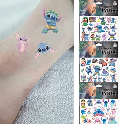 Random 2pcs Disney Stitch Tattoo Sticker Anime Movie Lilo Stitch Temporary Kawaii Cartoon Sticker Kids Girls Birthday Toy Gift