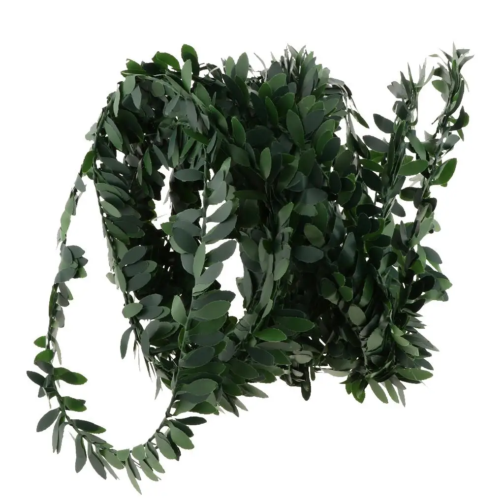 7.5m Long Artificial PVC Green Plants Rattan Vines Wedding Floral Decor Floral Wall Decor Flower Wreath