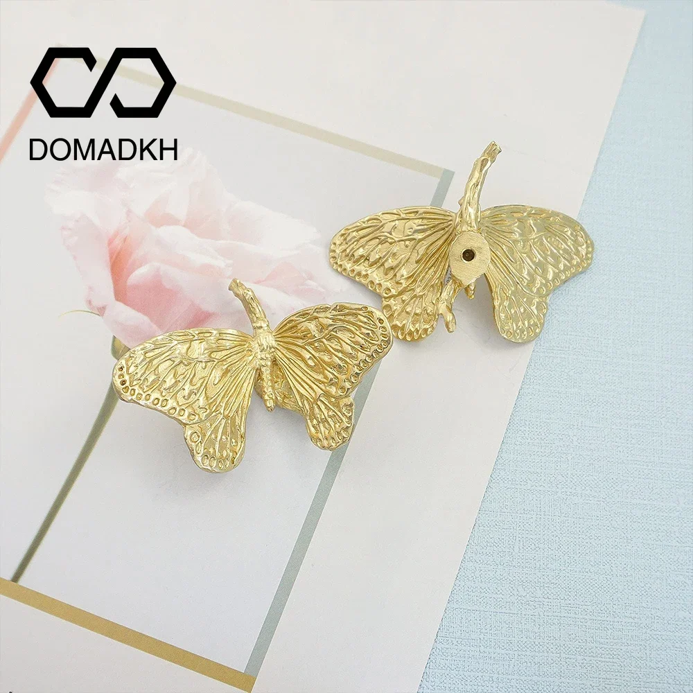 

Butterfly Brass Cabinet Door Knobs Unique Drawer Pulls Home Decor Dresser Knobs Furniture Handles Nightstand Pulls Fine Hardware