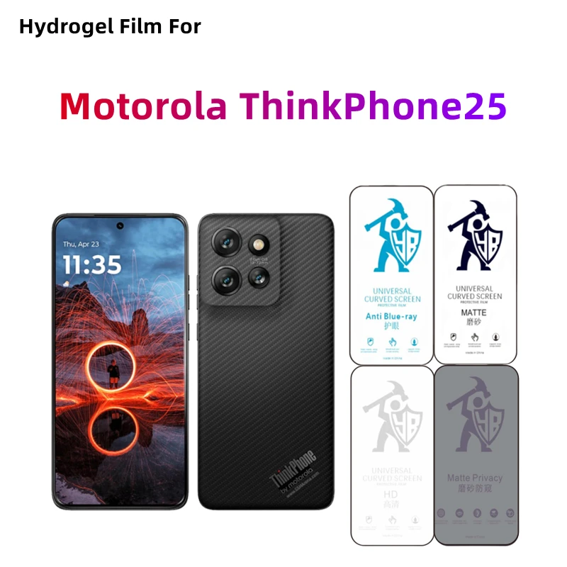 

2 шт. матовая гидрогелевая пленка для Motorola ThinkPhone 25 HD Защитная пленка для экрана для Moto ThinkPhone 25 для ухода за глазами, антишпионская защитная пленка